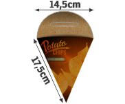 Embalagem Personalizada para Assados, Grelhados e Porções Kraft 250g com Laminação Interna 21x6x6,5cm